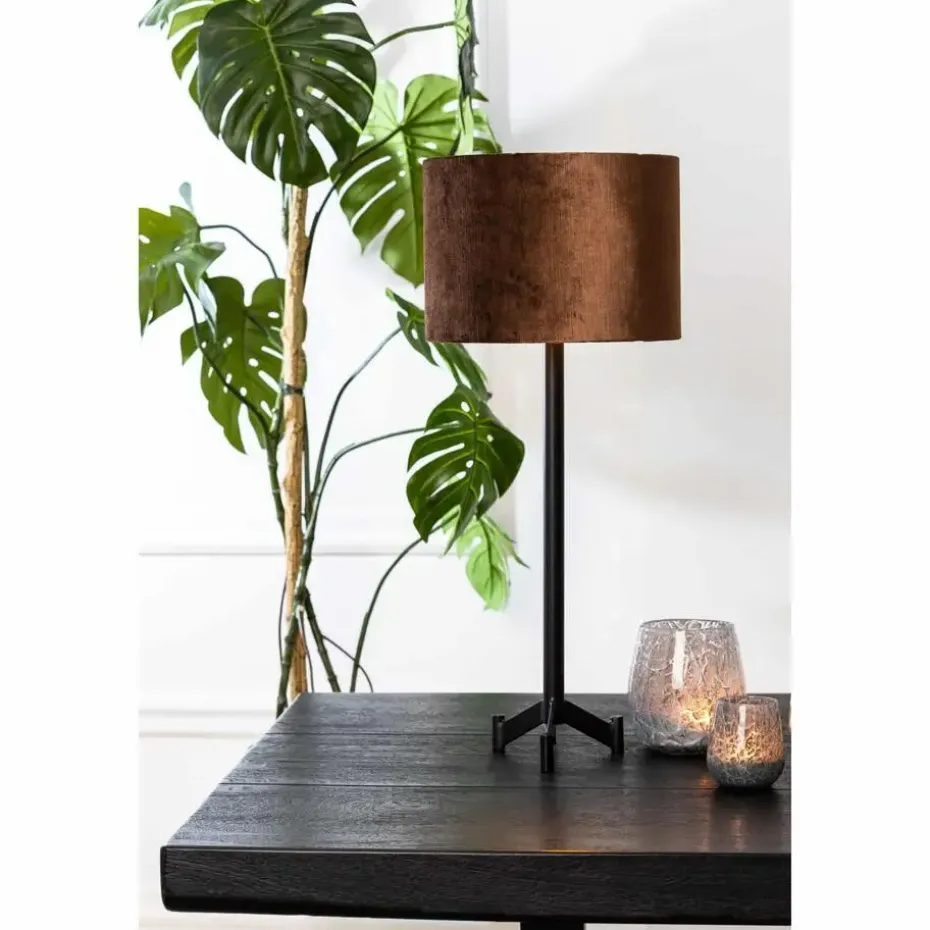 Lampvoet Dennis - Zwart - 15.5x15.5x50cm