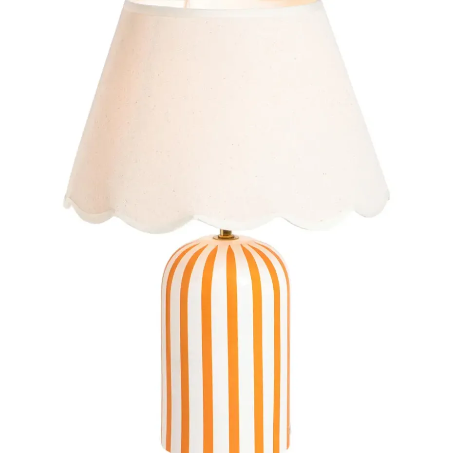 Lampvoet Lio - wit/oranje - 29,5x12,5x12,5 cm