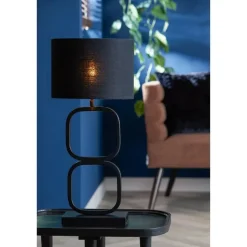 Lampvoet Lutika - Zwart - 23x11,5x46cm
