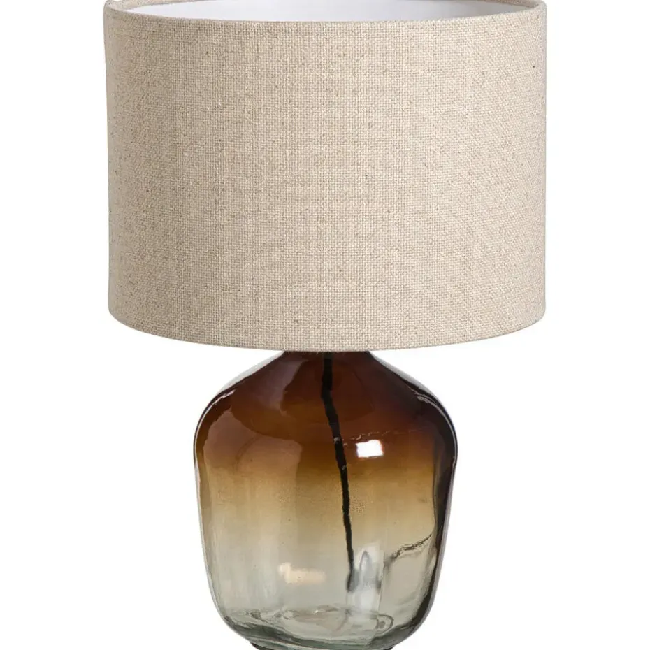 Lampvoet Mois bruin glas E27 26,5xØ16,5 cm