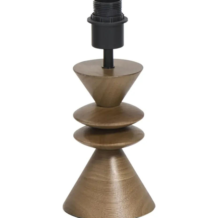 Lampvoet Timber bruin E27 - 30x13x13 cm