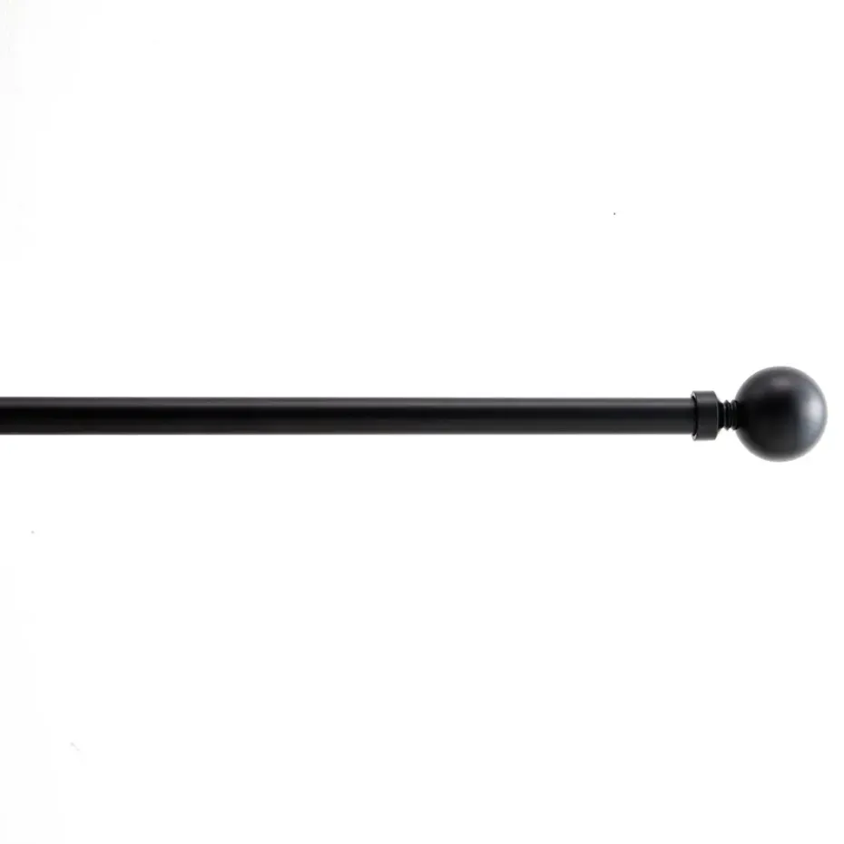 Lange Gordijnroede - Uitschuifbaar - Stang van 90 - 170 cm - Zwart