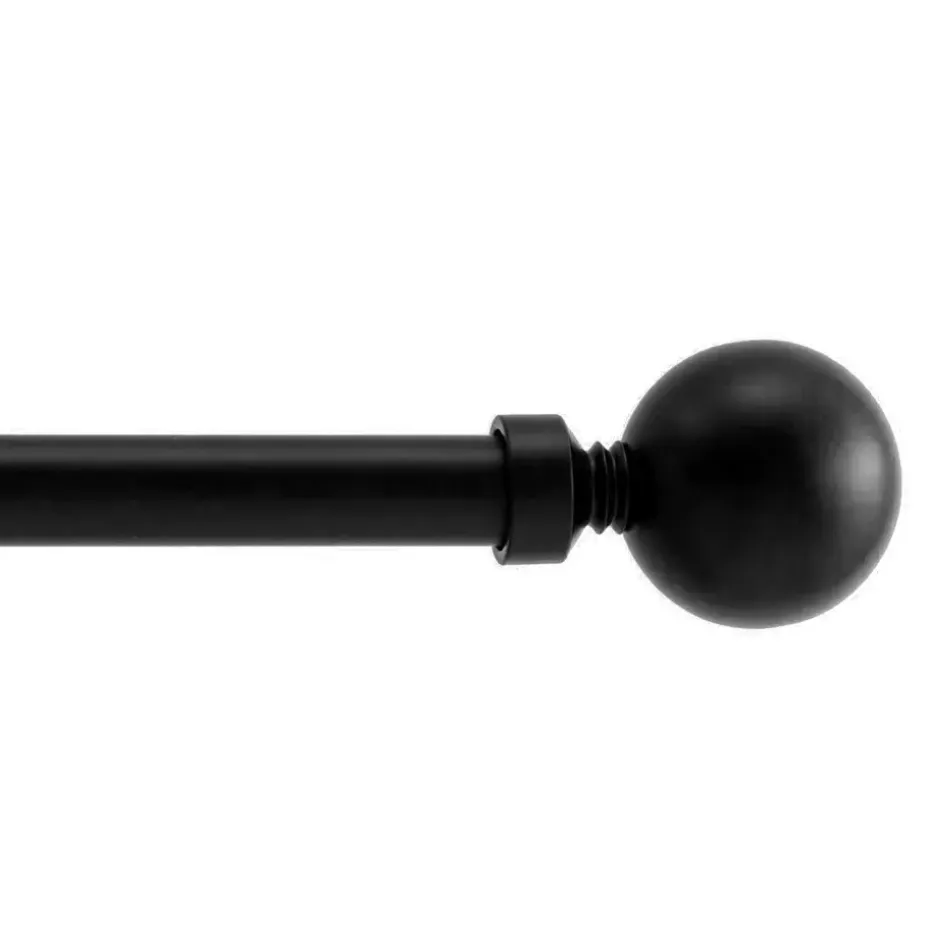Lange Gordijnroede - Uitschuifbaar - Stang van 90 - 170 cm - Zwart