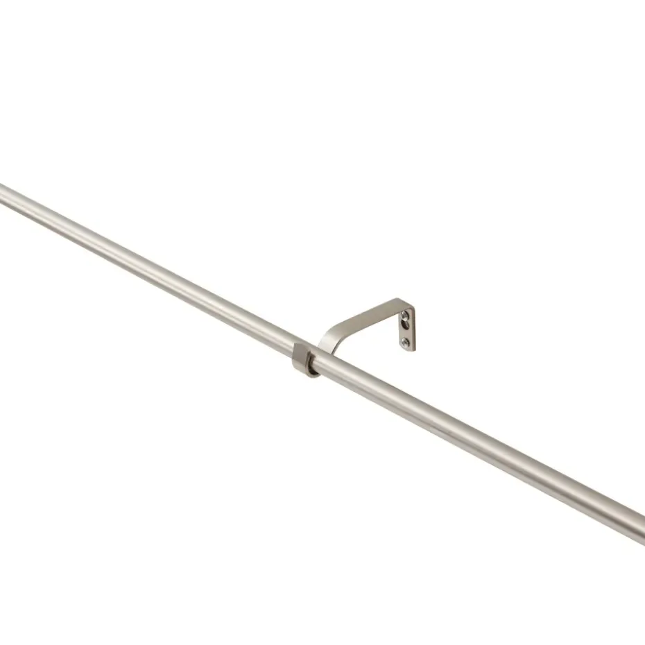 Lange gordijnroede - uitschuifbaar - 250-360 cm - zilvergrijs