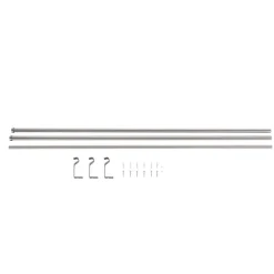 Lange Gordijnroede - Uitschuifbaar - Stang van 240-360 cm - Zilver