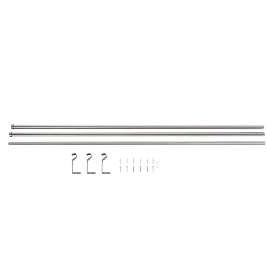 Lange Gordijnroede - Uitschuifbaar - Stang van 240-360 cm - Zilver