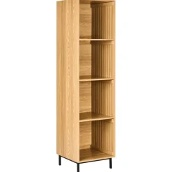 LEANDRO - Opbergkast 4 planken - Lichtbruin - MDF