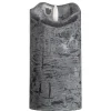 LED Kaars Rustiek - donkergrijs - 15xØ7,6 cm