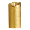 LED Kaars Rustiek - goud - 15xØ7,6 cm
