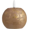 LED-kaars Bal - goudkleur - Ø8 cm