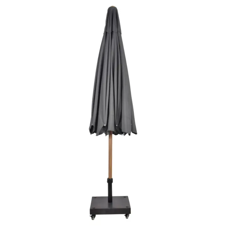 Les - Parasol Libra houtlook Ø3mtr - grijs