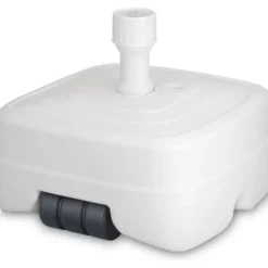 Lesli Living Parasolvoet met wieltjes - wit - 48 x 48 cm - 50 liter