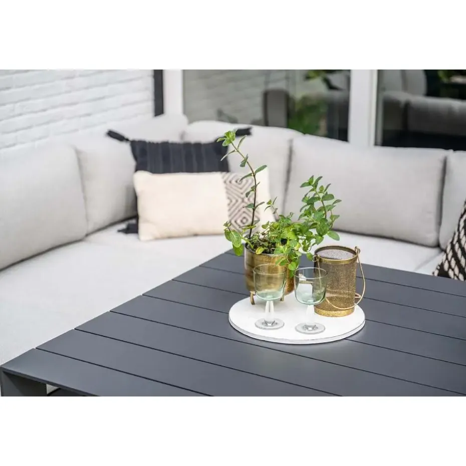 Levanto lounge-diningtafel - 111x111 cm - carbon black