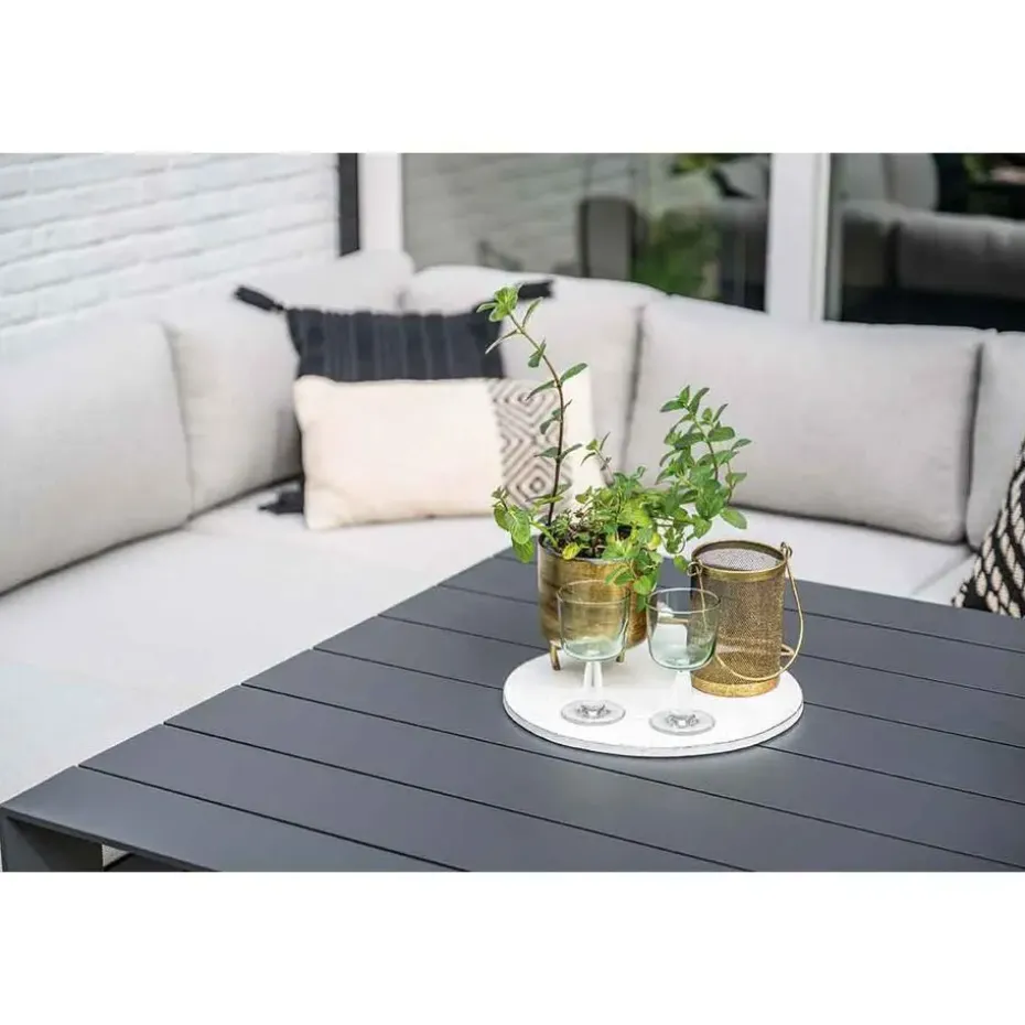 Levanto lounge-diningtafel - 111x111 cm - carbon black