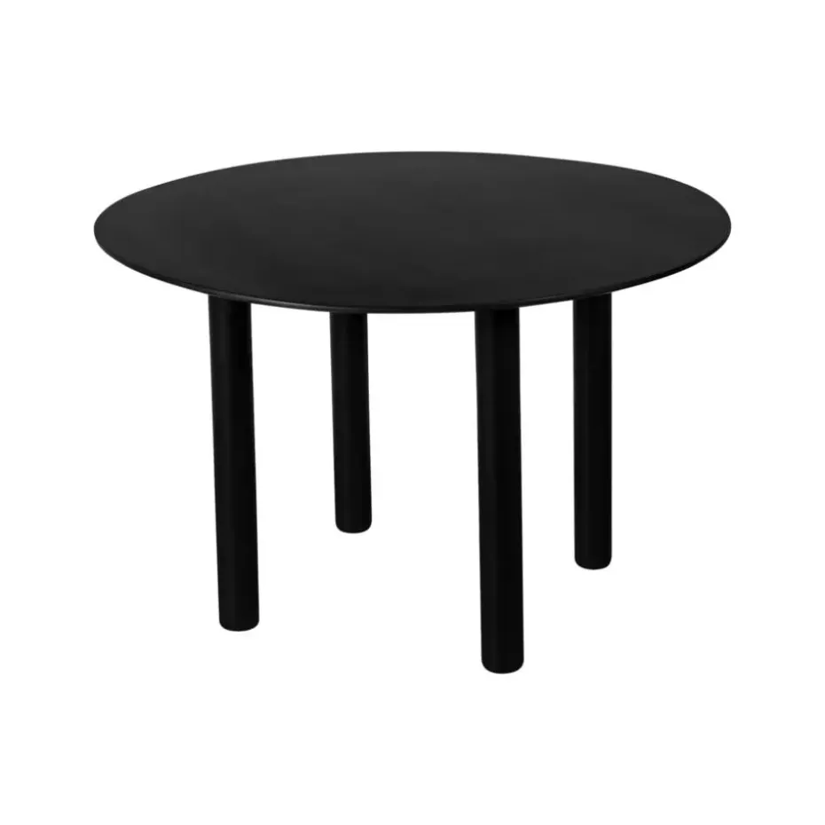 Lewis & Loft Eettafel Lian - Rond ⌀120 cm - Mangohout - Zwart