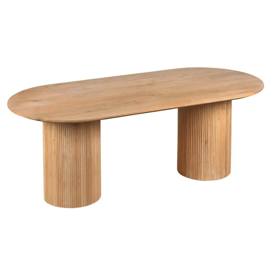 Lewis & Loft Eettafel Lynn – Ovaal – 200x90 cm – Mangohout – Naturel