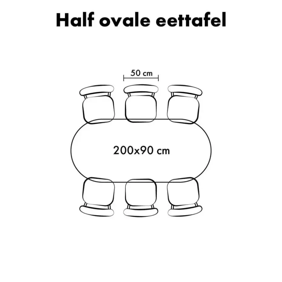 Lewis & Loft Eettafel Lynn – Ovaal – 200x90 cm – Mangohout – Naturel