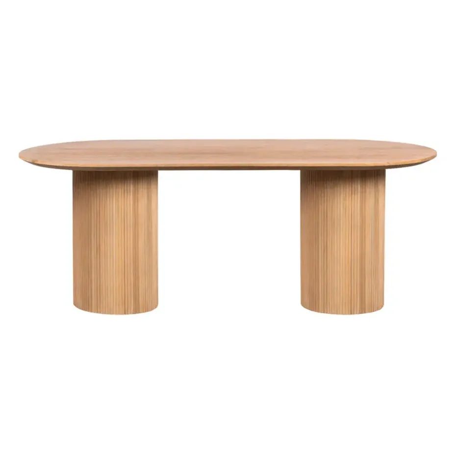Lewis & Loft Eettafel Lynn – Ovaal – 200x90 cm – Mangohout – Naturel