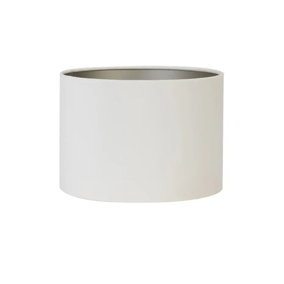 Light & Living - Lampenkap VELOURS - Ø25x18cm - Wit