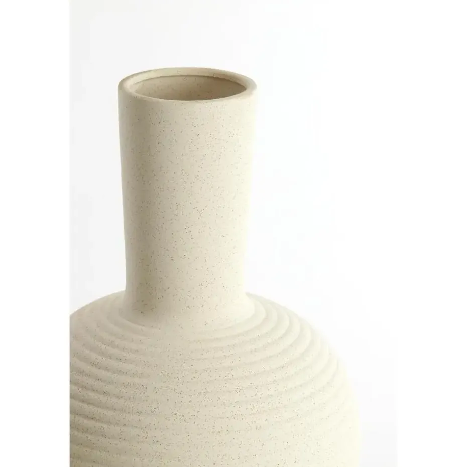 Light & Living - Ulloa vaas deco Ø34x52 cm - keramiek mat crème