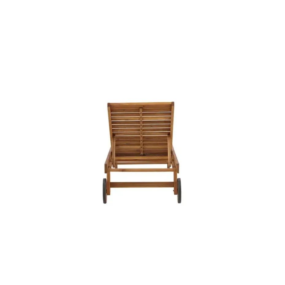 Ligstoel Naturel Hout - 200x63x35cm - Luzon
