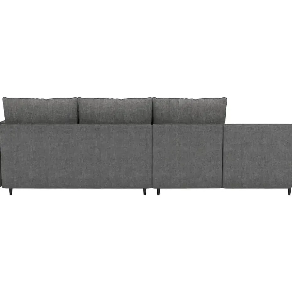 Lindhus - Bank met chaise longue omkeerbaar in stof grijs