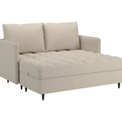 Lindhus - Bank met chaise longue omkeerbaar in stof crème