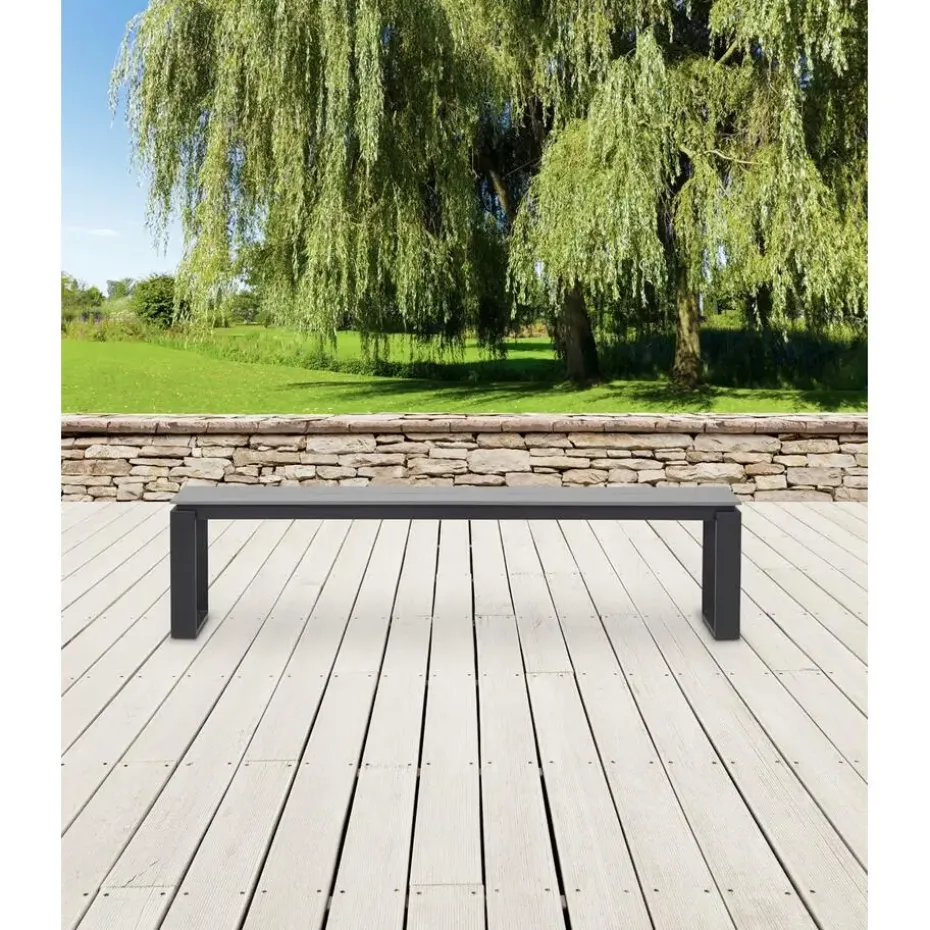 Lisomme Abel tuinbank grijs - 180 x 43 cm