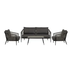 Lisomme Christel 4 delige tuin loungeset donkergrijs