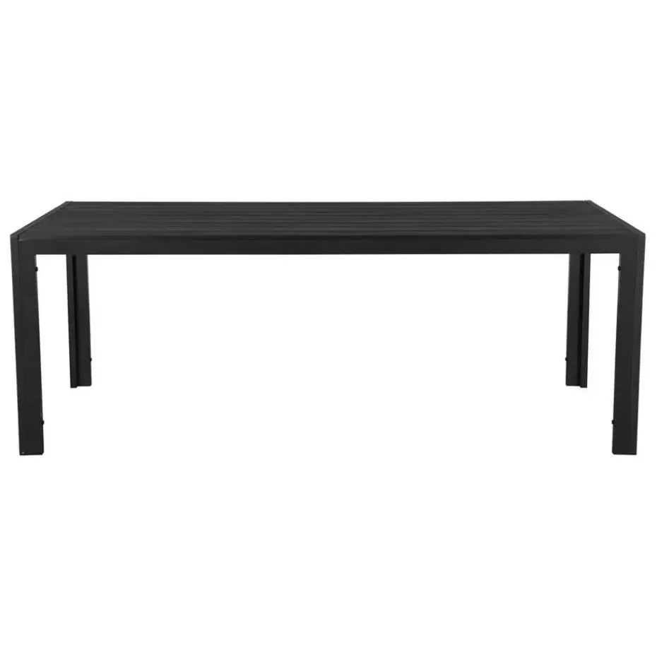 Lisomme Vinn tuintafel zwart - 205 x 90 cm