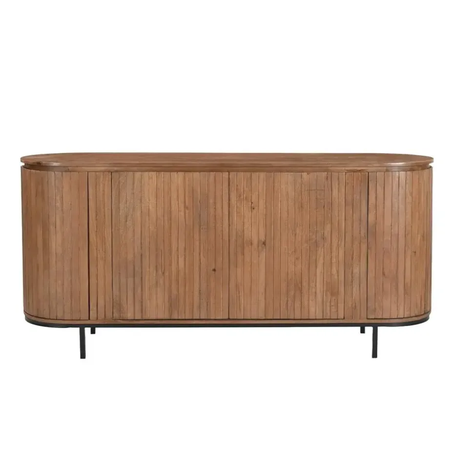 Livingfurn - Dressoir Noor Natural 170cm - Mangohout / Gecoat Staal
