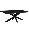 Livingfurn - e Zwart Eetkamertafel kala - Mango Hout - 200 cm