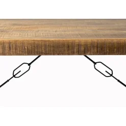 Livingfurn - Eetkamertafel Nairobi - U-Pot - Mango Hout - 140x80 cm - Bruin