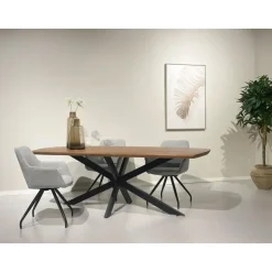 Livingfurn - Eetkamertafel Jesper Danish Oval 210cm - Mangohout