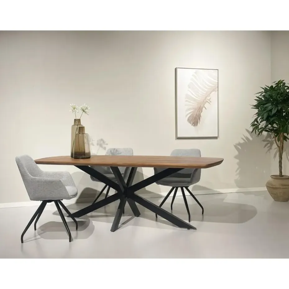Livingfurn - Eetkamertafel Jesper Danish Oval 210cm - Mangohout