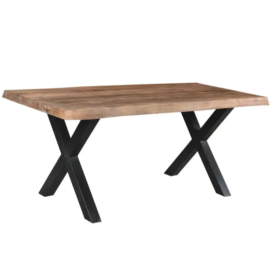 Livingfurn - Eetkamertafel Tree - X-Poten - Mango Hout - 220 - Bruin