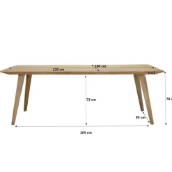 Livingfurn - Eetkamertafel Tomar 220cm - Teakhout