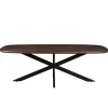 Livingfurn - Eetkamertafel Jesper Danish Oval Brown 180 cm - Mangohout