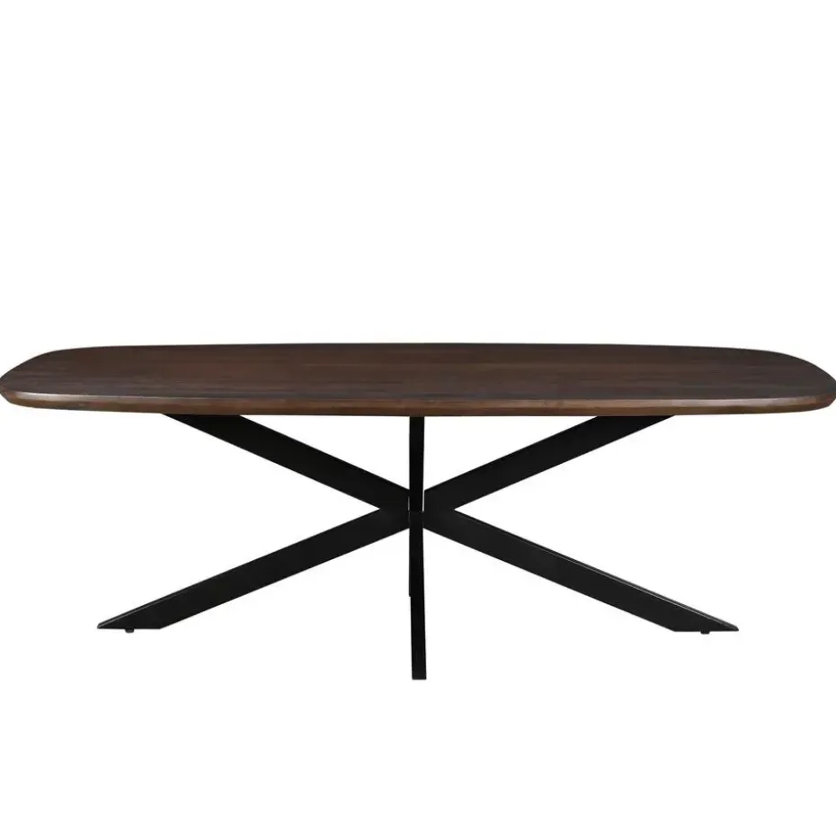 Livingfurn - Eetkamertafel Jesper Danish Oval Brown 180 cm - Mangohout