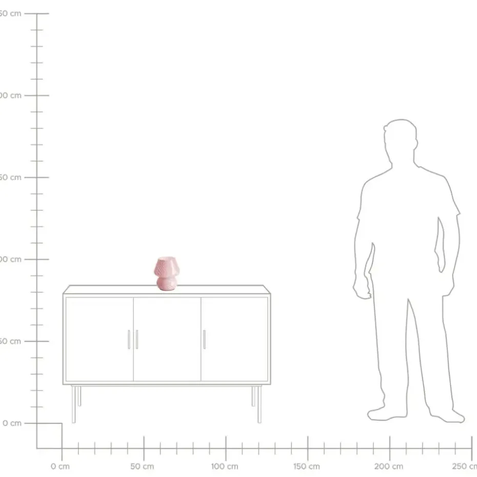 LOBO - Tafellamp - Roze - Glas