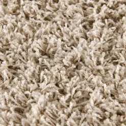 Loca Shaggy Rond Vloerkleed Beige Hoogpolig - 240 CM ROND