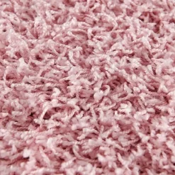 Loca Shaggy Rond Vloerkleed Licht Roze Hoogpolig - 120 CM ROND