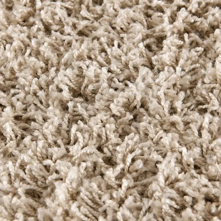 Loca Shaggy Rond Vloerkleed Beige Hoogpolig - 300 CM ROND