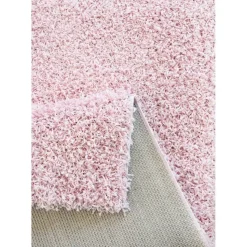 Loca Shaggy Vloerkleed – Modern Uni Effen – Roze Hoogpolig & Zacht - 160x230 CM