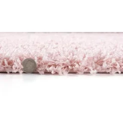 Loca Shaggy Vloerkleed – Modern Uni Effen – Roze Hoogpolig & Zacht - 200x290 CM