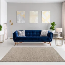Loca Shaggy Vloerkleed Beige Hoogpolig - 240x340 CM