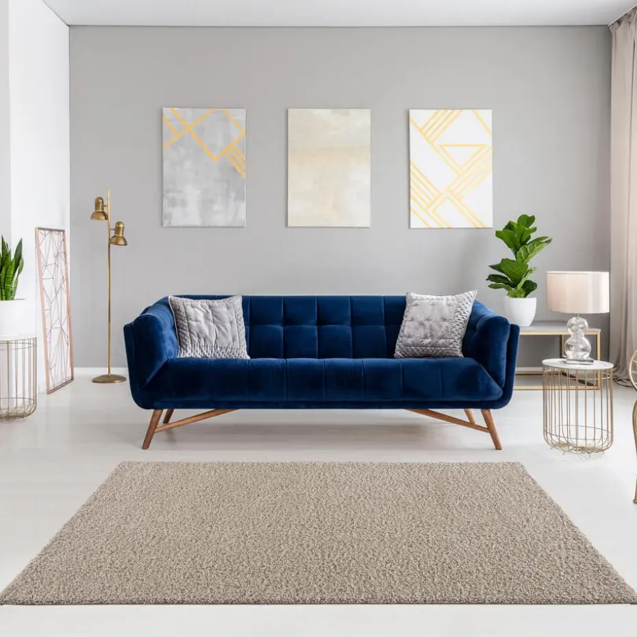 Loca Shaggy Vloerkleed Beige Hoogpolig - 240x340 CM