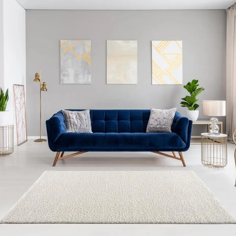 Loca Shaggy Vloerkleed Creme Hoogpolig - 140x200 CM