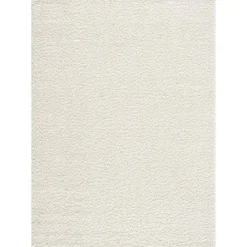 Loca Shaggy Vloerkleed Creme Hoogpolig - 200x200 CM Vierkant