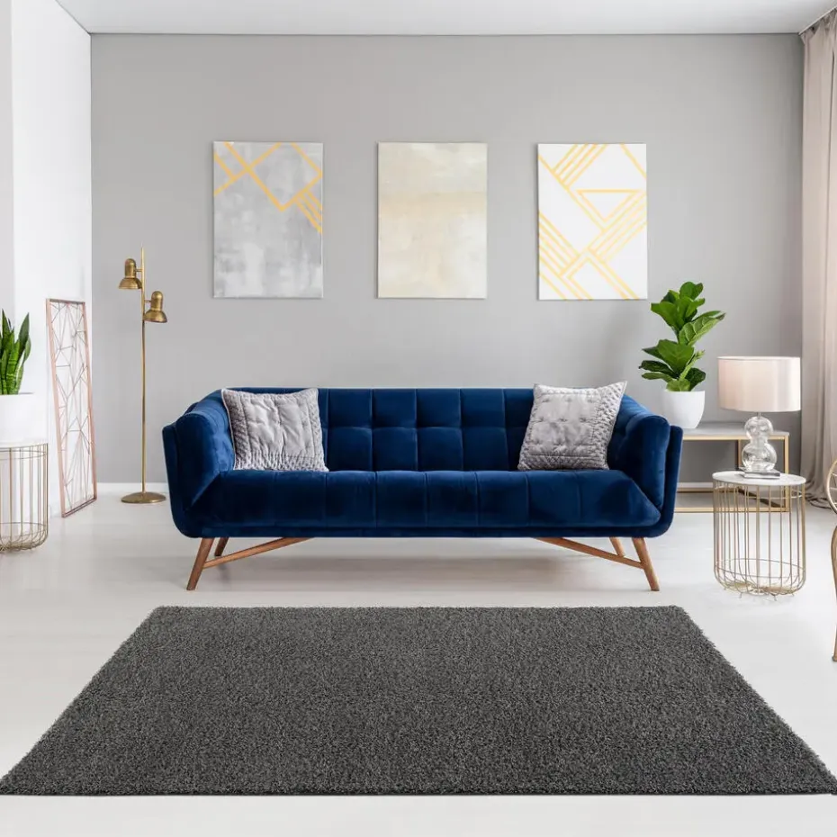 Loca Shaggy Vloerkleed Grijs Hoogpolig - 300x400 CM